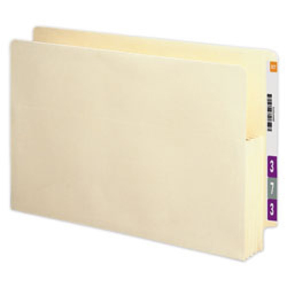 Smead End-Tab File Pockets , Legal Size (8 1/2in x 14in), 3 1/2in Expansion, Manila, Box Of 25 MPN:ETM1526E