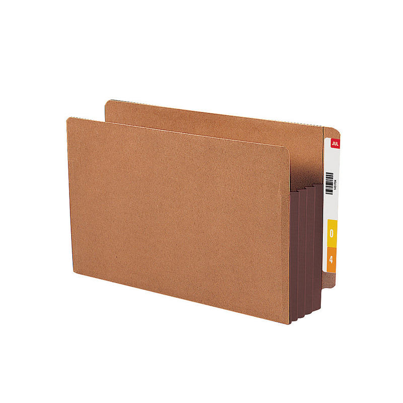 Smead Redrope End-Tab File Pockets With Gussets, Legal Size, 3 1/2in Expansion, 30% Recycled, Dark Brown, Box Of 10 (Min Order Qty 2) MPN:ETT1527E-DBN