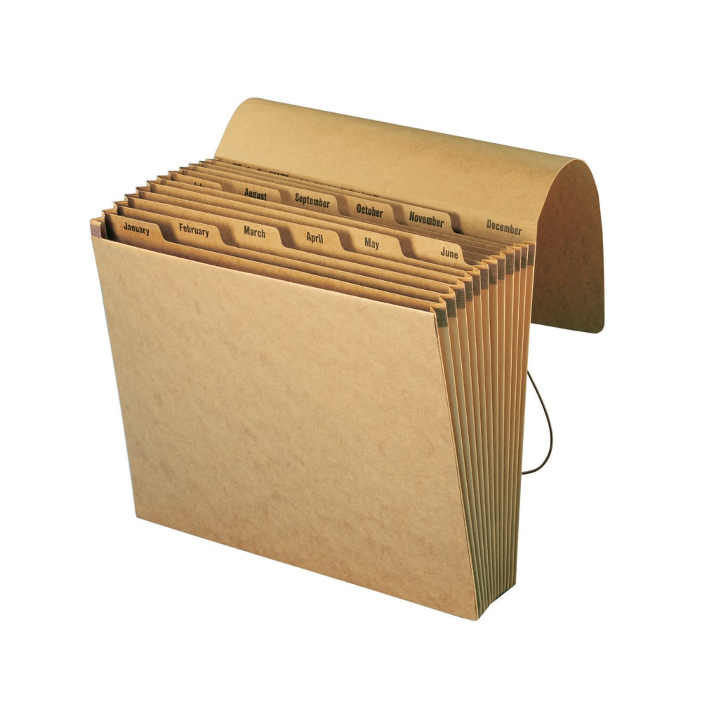 Smead Kraft Expanding File With Flap, January-December, 12in x 10in, Brown (Min Order Qty 4) MPN:K117MLZ