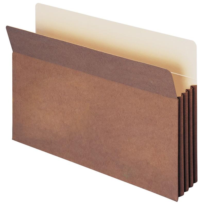 Smead TUFF Pocket File Pockets, 3 1/2in Expansion, 9 1/2in x 14 3/4in, 30% Recycled, Dark Brown, Pack Of 10 (Min Order Qty 2) MPN:TP26E