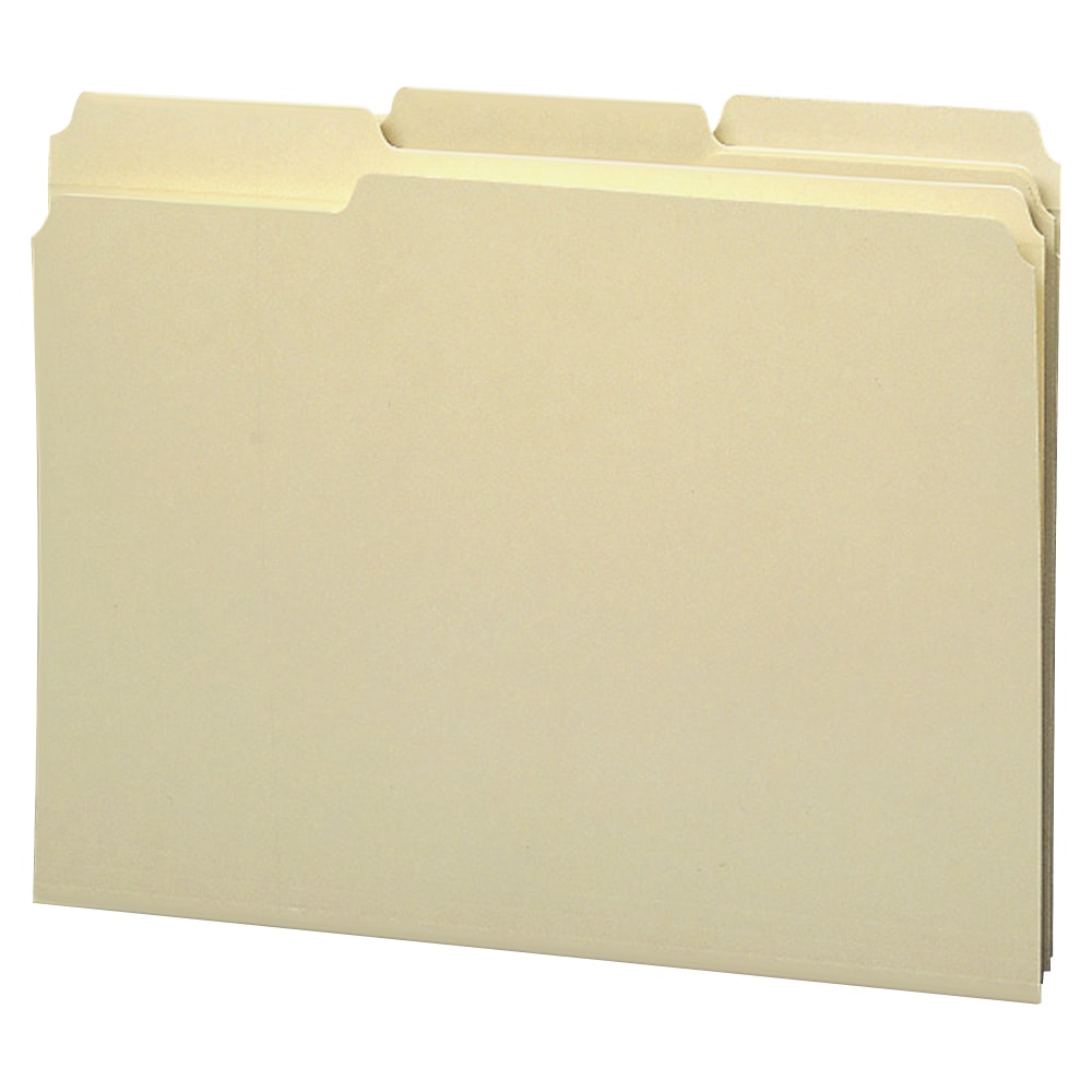 Smead Reinforced Tab Manila File Folders, Letter Size, 1/3 Cut, Box Of 100 MPN:10434