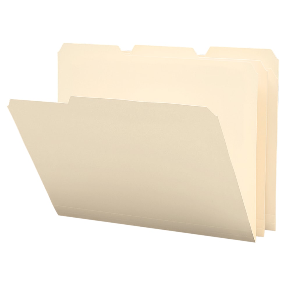 Smead Poly File Folders, 1/3 Cut, Letter Size, Manila, Pack Of 12 (Min Order Qty 4) MPN:10510