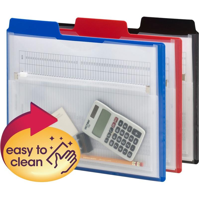 Smead Polypropylene Project Organizers With Zip Pouches, 1/2in Expansion, Letter Size, Assorted Colors, Pack Of 3 Organizers (Min Order Qty 4) MPN:89614