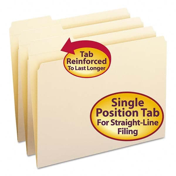 File Folders with Top Tab: Letter, Manila, 100/Pack MPN:SMD10335