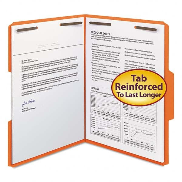 File Folders with Top Tab: Letter, Orange, 50/Pack MPN:SMD12540