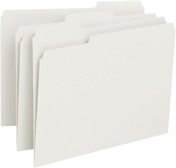 File Folders with Top Tab: Letter, White, 100/Pack MPN:SMD12843