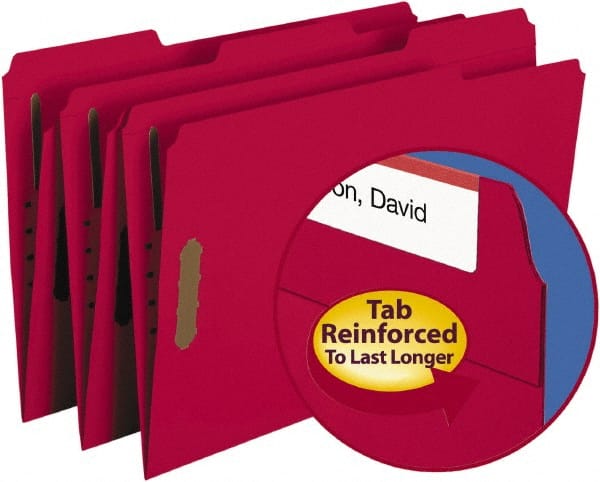 File Folders with Top Tab: Legal, Red, 50/Pack MPN:SMD17740