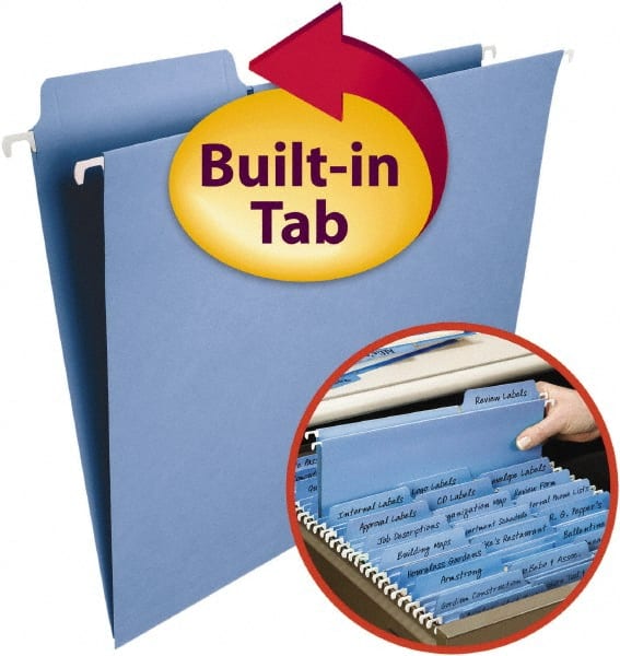 Hanging File Folder: Letter, Blue, 20/Pack MPN:SMD64099