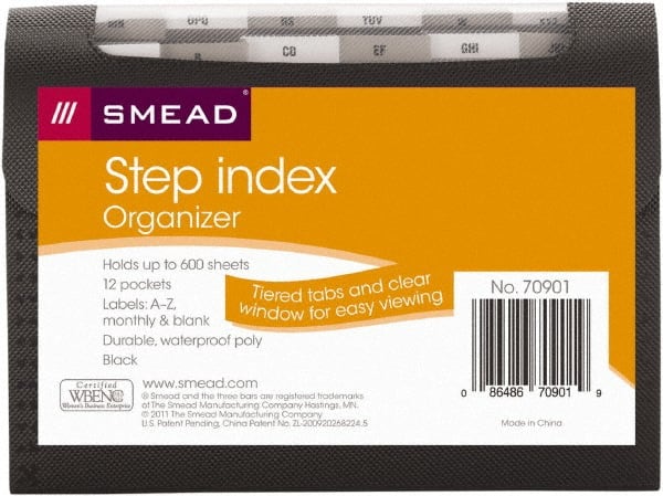 Indexed Expanding File: Letter, Black MPN:SMD70901