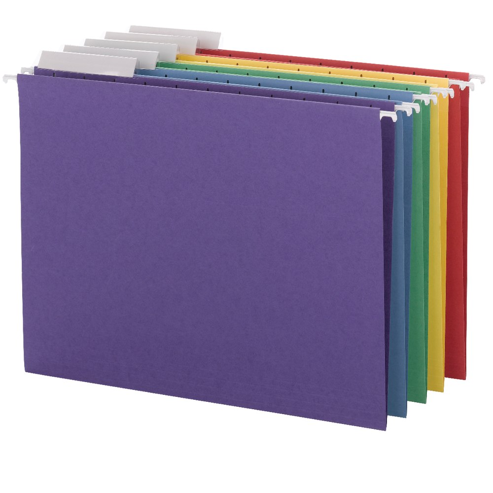 Smead Hanging File Folders With Adjustable Tabs, Letter Size, 1/3 Cut, Assorted Colors, Box Of 25 (Min Order Qty 2) MPN:64020