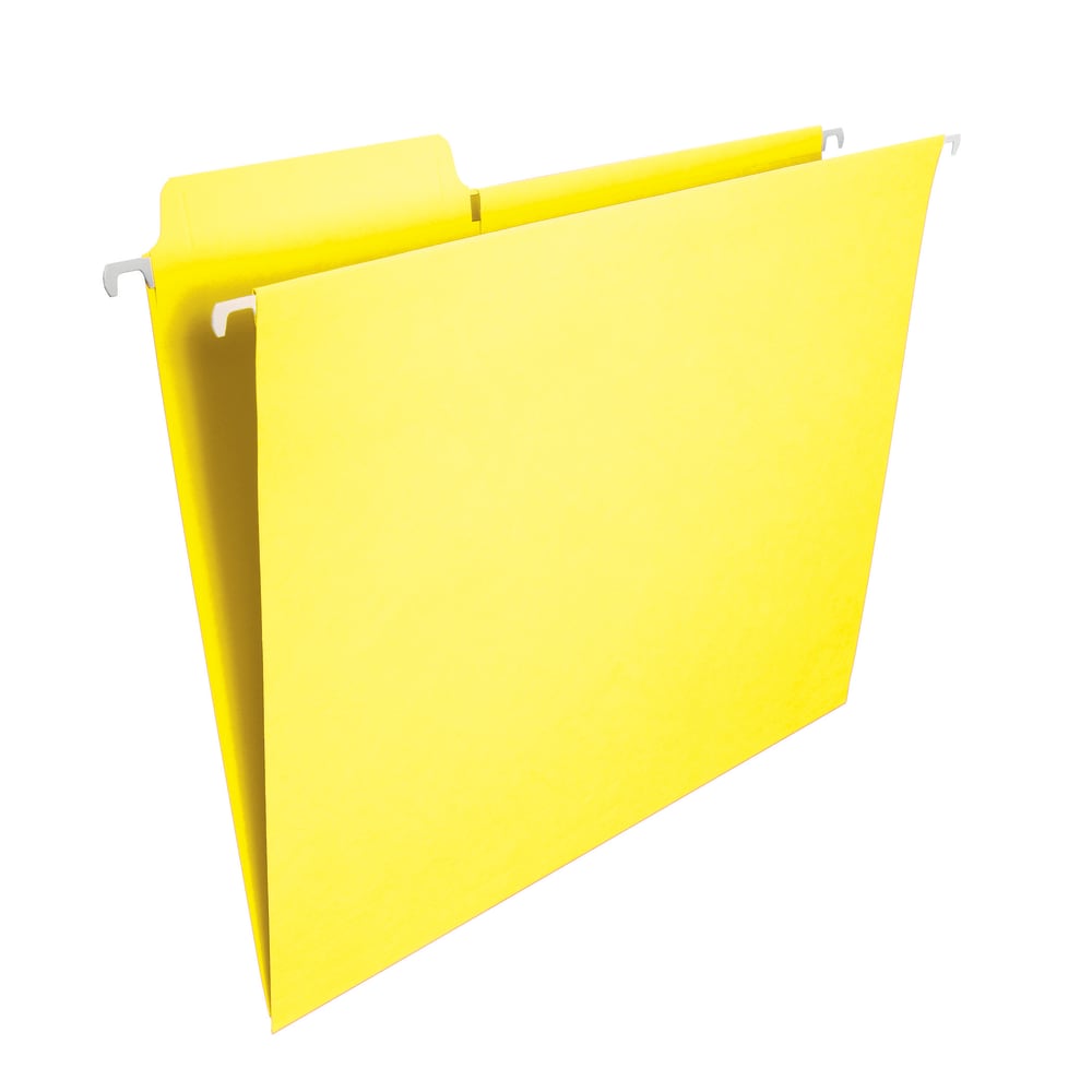 Smead FasTab Hanging File Folders, Letter Size, Yellow, Box Of 20 (Min Order Qty 2) MPN:64097