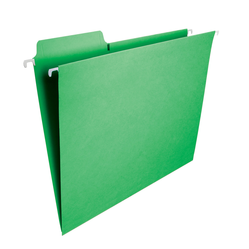 Smead FasTab Hanging File Folder, Letter Size, Green, Box Of 20 (Min Order Qty 3) MPN:64098