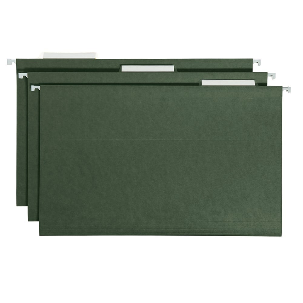 Smead Premium-Quality Hanging Folders, 1/3 Cut, Legal Size, Standard Green, Pack Of 25 (Min Order Qty 2) MPN:64135