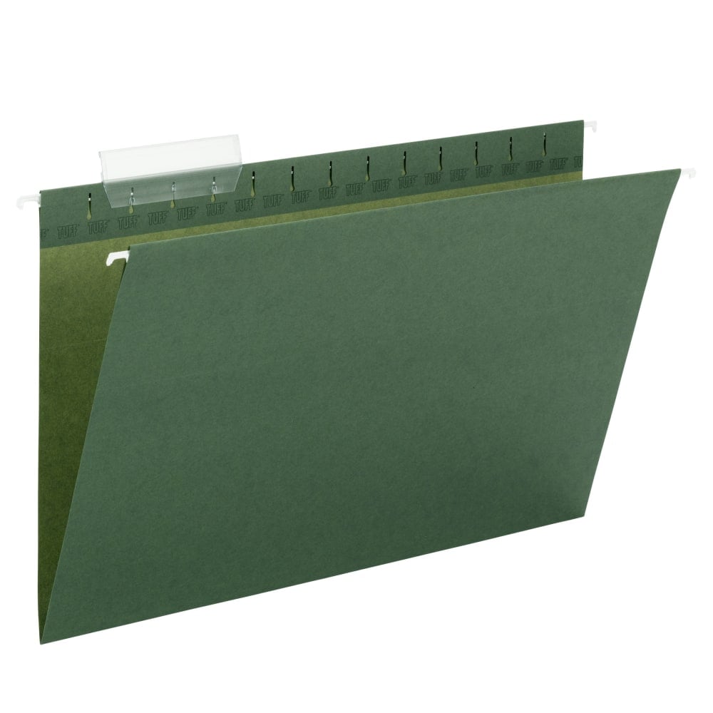 Smead TUFF Hanging File Folders With Easy Slide Tabs, Legal Size, Standard Green, Box Of 20 (Min Order Qty 2) MPN:64136