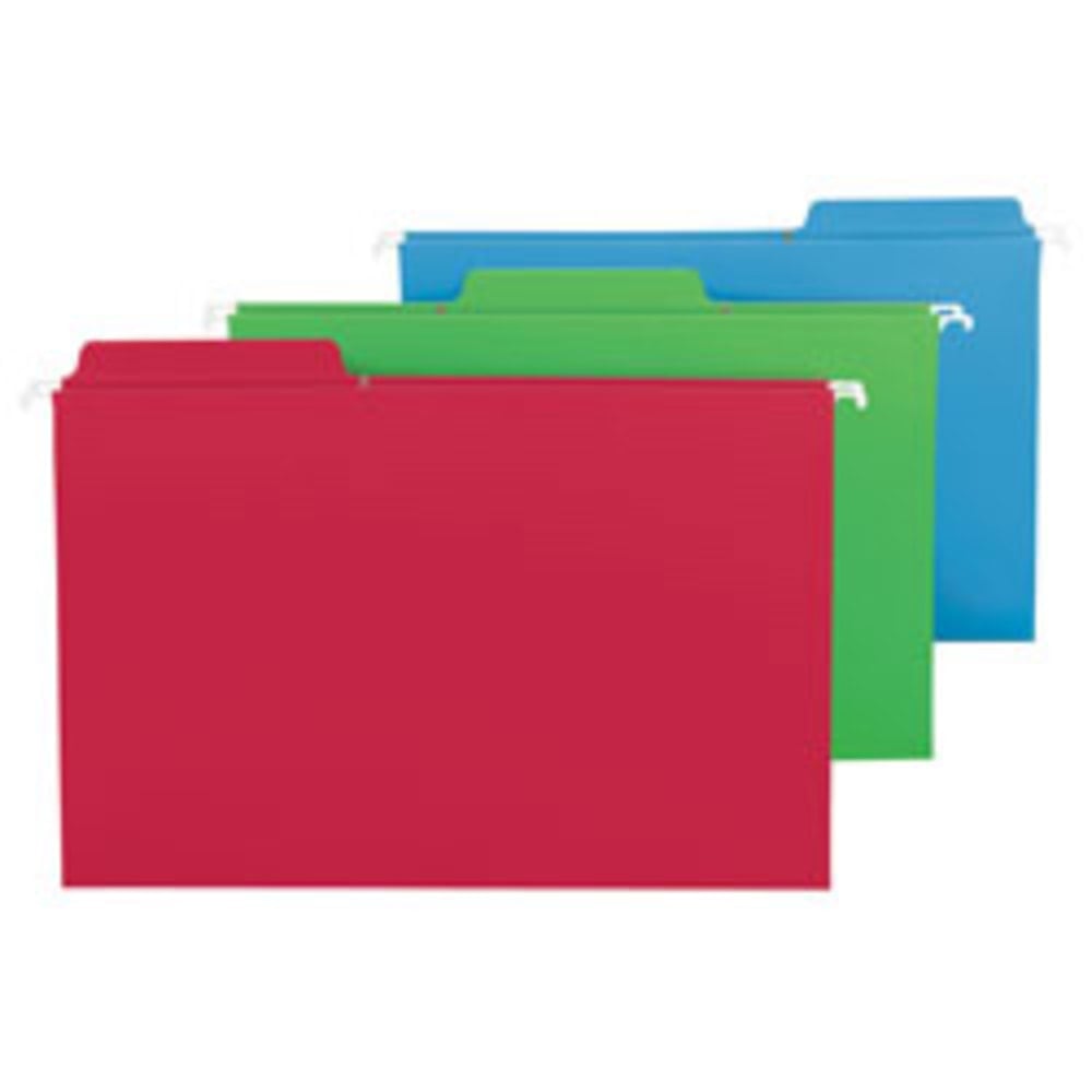 Smead FasTab Hanging File Folders, Legal Size, Assorted Colors, Pack Of 18 (Min Order Qty 2) MPN:64153