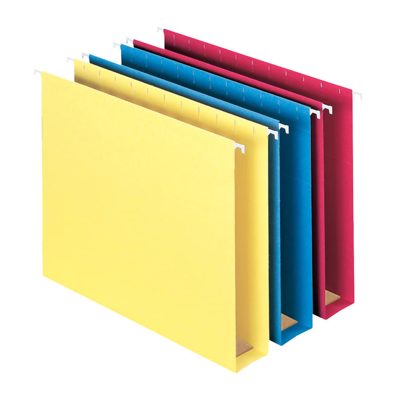 Smead Premium Box-Bottom Hanging File Folders, 2in Expansion, Letter Size, Assorted Colors, Box Of 25 Folders (Min Order Qty 2) MPN:64264