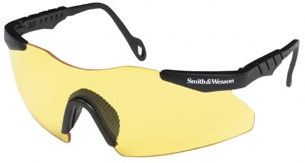 Safety Glass: Scratch-Resistant, Polycarbonate, Yellow Lenses, Full-Framed, UV Protection MPN:19826