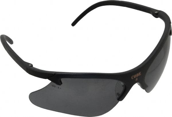 Safety Glass: Scratch-Resistant, Polycarbonate, Smoke Lenses, Full-Framed, UV Protection MPN:19836