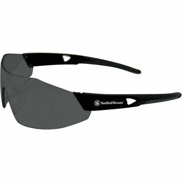 Safety Glass: Anti-Fog & Scratch-Resistant, Polycarbonate, Smoke Lenses, Frameless, UV Protection MPN:23453