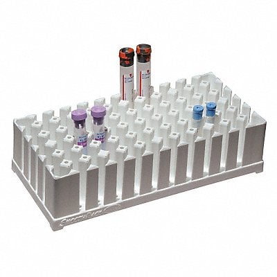 Smooth Test Tube Rack 5x9-1/2 In White MPN:SR-W