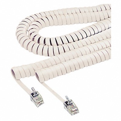 Coiled Phone Cord 12 ft Ivory MPN:48100