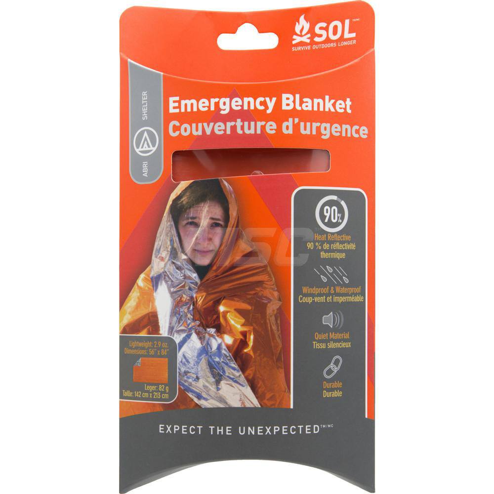 Rescue Blankets, Overall Length: 84.00 , Overall Width: 56 , Container Type: Pouch  MPN:0140-1222