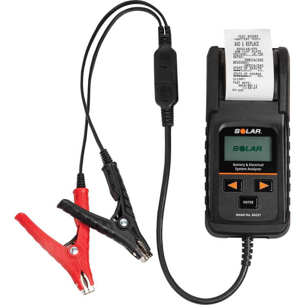 Automotive Battery Testers, Battery Tester Type: Digital Battery & System Tester with Integrated Printer, Battery Configuration: One Battery (6V or 12V) MPN:BA227