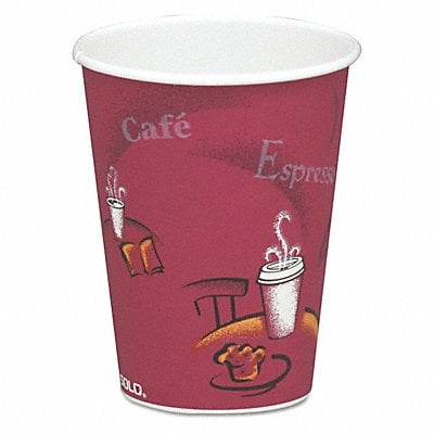 Disposable Hot Cup 8 oz Maroon PK50 MPN:378SI-0041