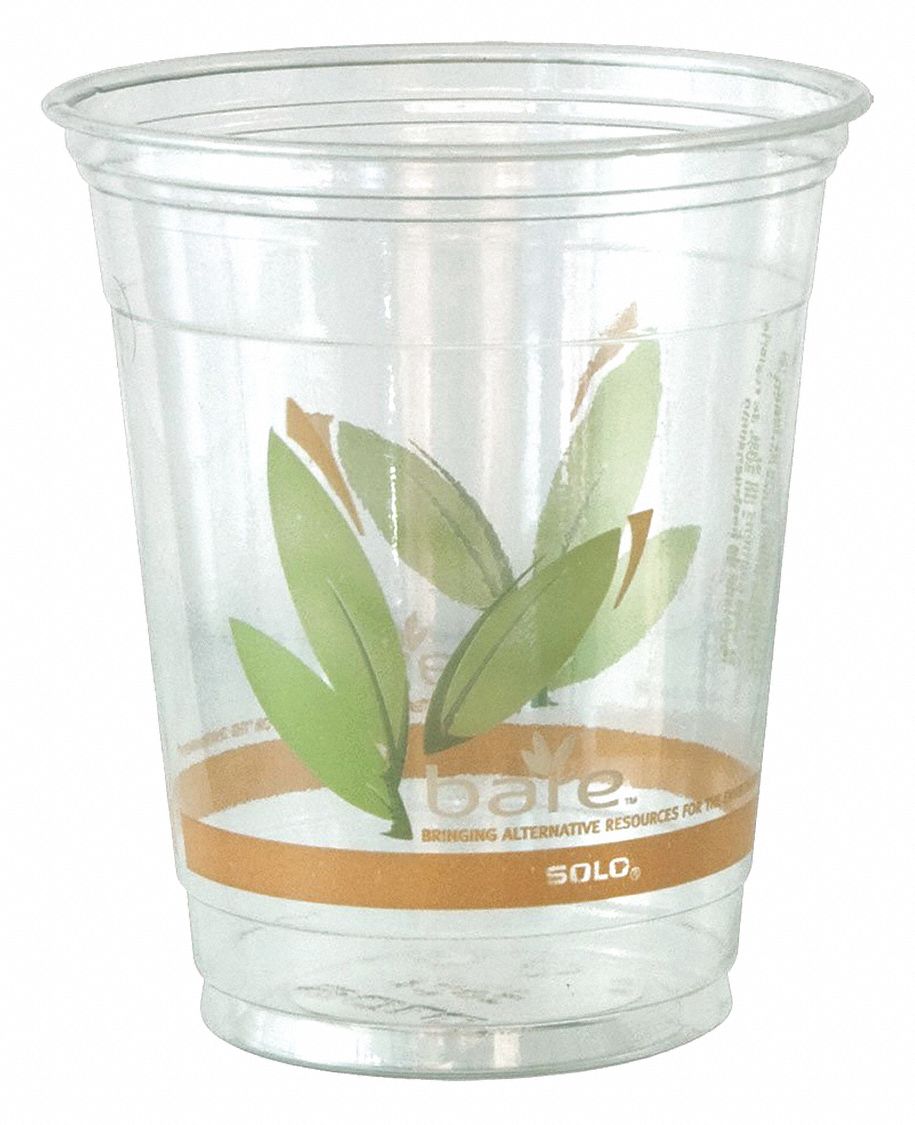 Disp Cold Cup 12 oz White/Green PK1000 MPN:RTP12BARE