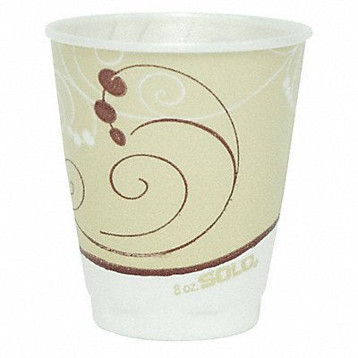 Disposable Hot/Cold Cup 8 oz Beige PK100 MPN:X8-J8002