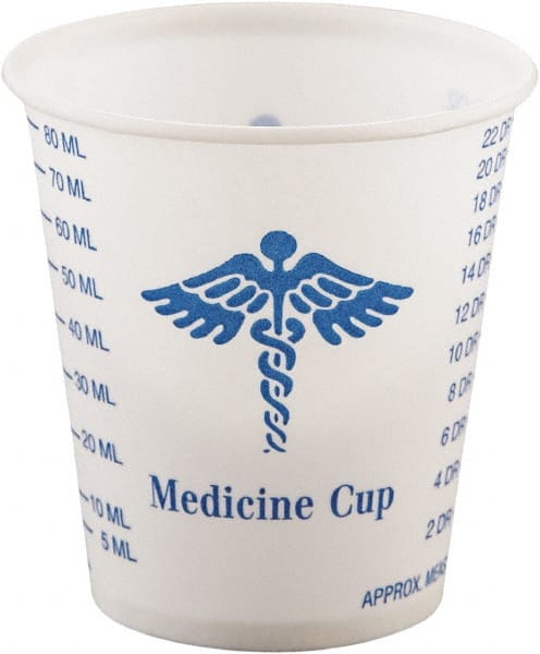 Carton of (50 Packs), 100/Pack, Paper Medical & Dental Graduated 3 oz Cups MPN:SCCR3