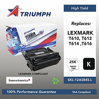 Toner Cartridge Black Lexmark T610 T612 MPN:SKL-12A5845-L