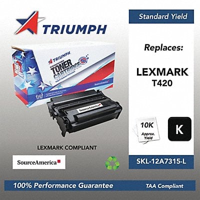 Toner Cartridge Black 12 000 LexmarkT420 MPN:SKL-12A7315-L