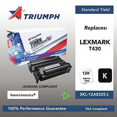 Toner Cartridge Black 12 000 LexmarkT430 MPN:SKL-12A8325-L