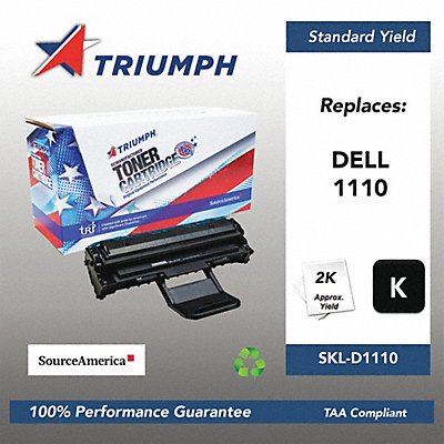 Toner Cartridge Black 2000 Dell1100 1110 MPN:SKL-D1110