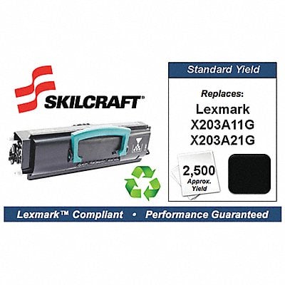 Toner Cartridge Black 6000 Lexmark X203N MPN:SKL-X203A11G