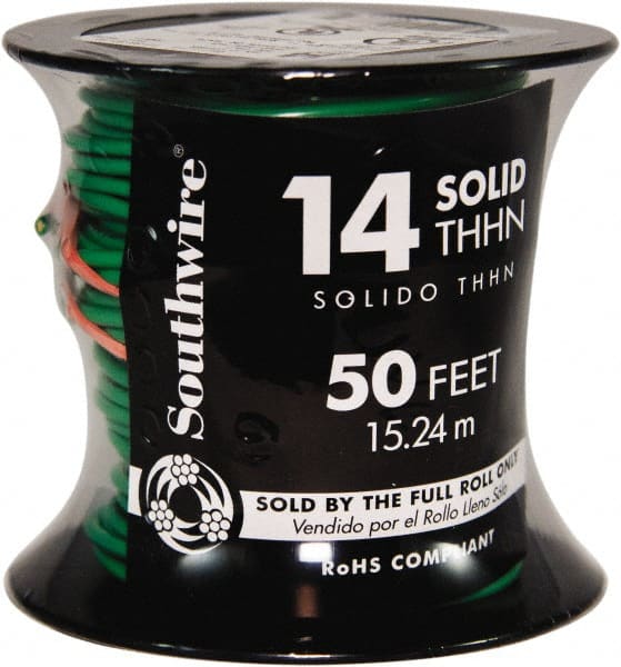 THHN/THWN, 14 AWG, 15 Amp, 50' Long, Solid Core, 1 Strand Building Wire MPN:11583283