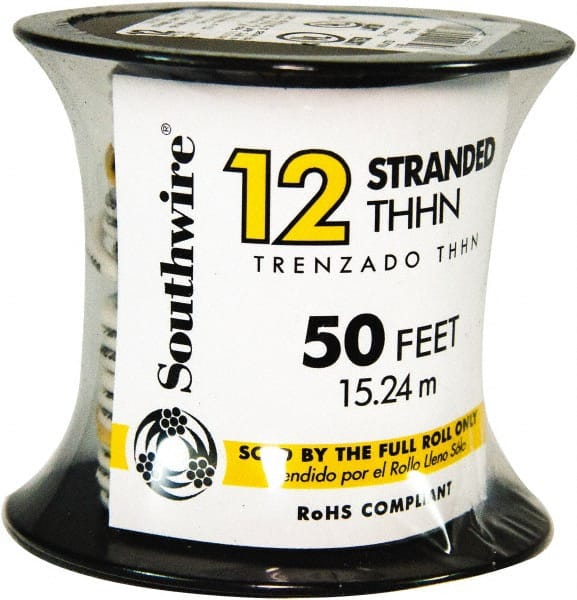 THHN/THWN, 12 AWG, 20 Amp, 50' Long, Stranded Core, 19 Strand Building Wire MPN:22965851