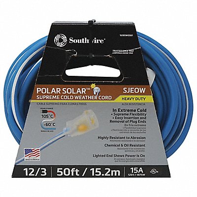 Extension Cord 12 AWG 125VAC 50 ft L MPN:1638SW0061