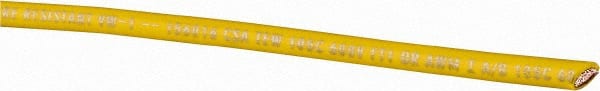 Machine Tool Wire: 10 AWG, Yellow, 500' Long, Polyvinylchloride, 0.18