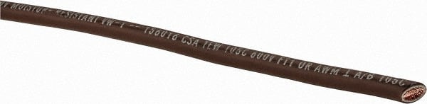 Machine Tool Wire: 10 AWG, Brown, 500' Long, Polyvinylchloride, 0.18