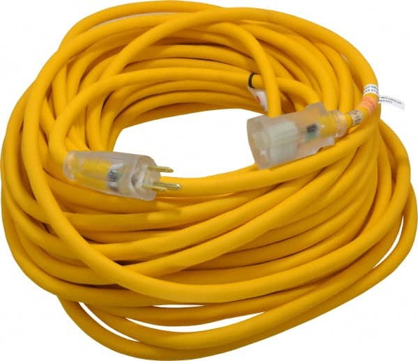 100', 12/3 Gauge/Conductors, Yellow Outdoor Extension Cord MPN:1689SW0002