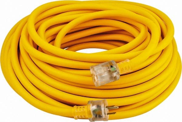 100', 12/3 Gauge/Conductors, Yellow Outdoor Extension Cord MPN:1769SW0002