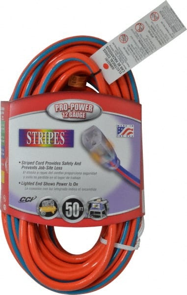 50', 12/3 Gauge/Conductors, Orange/Blue Outdoor Extension Cord MPN:2548SW003V