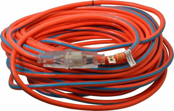 100', 12/3 Gauge/Conductors, Orange/Blue Outdoor Extension Cord MPN:2549SW003V