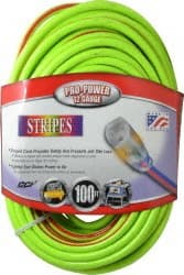 100', 12/3 Gauge/Conductors, Green/Red Outdoor Extension Cord MPN:2549SW0054