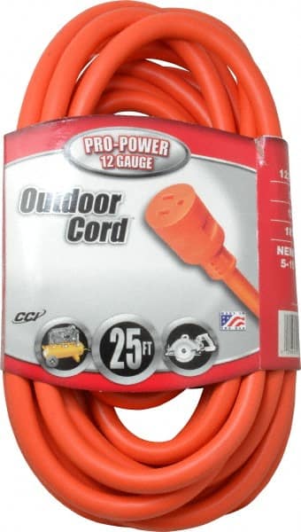 25', 12/3 Gauge/Conductors, Orange Indoor & Outdoor Extension Cord MPN:2557SW0003