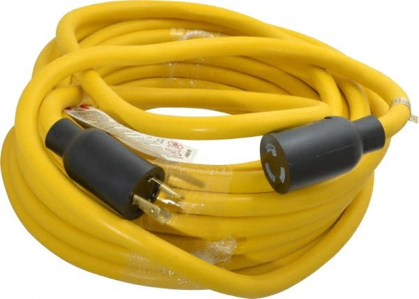 50', 12/3 Gauge/Conductors, Yellow Wet & Dry Location, Indoor & Outdoor Extension Cord MPN:90288802