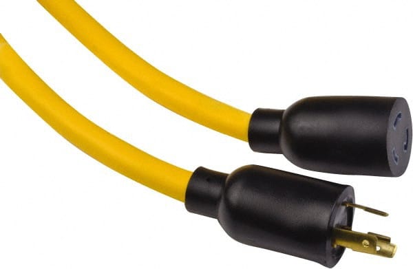 50', 12/3 Gauge/Conductors, Yellow Industrial Extension Cord MPN:9208SW8802