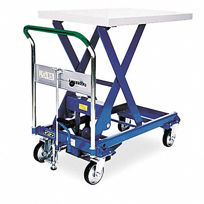 Scissor Lift Cart 1100 lb Steel Fixed MPN:A-500